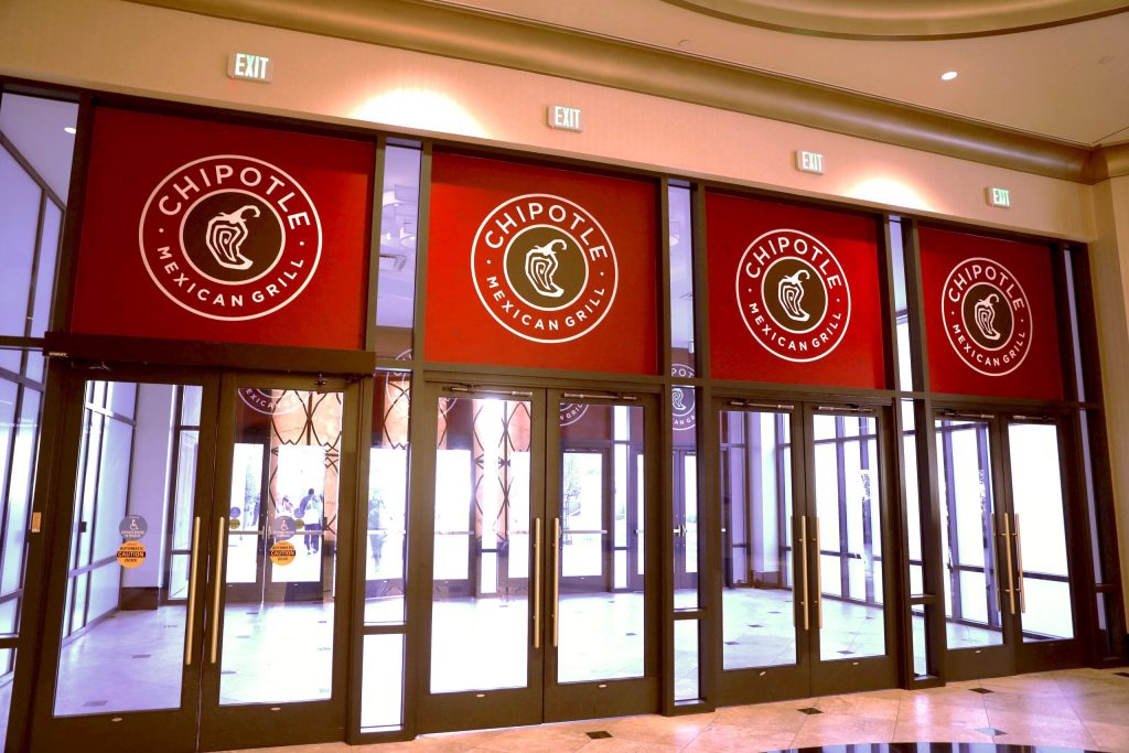 Chipotle AMC window clings